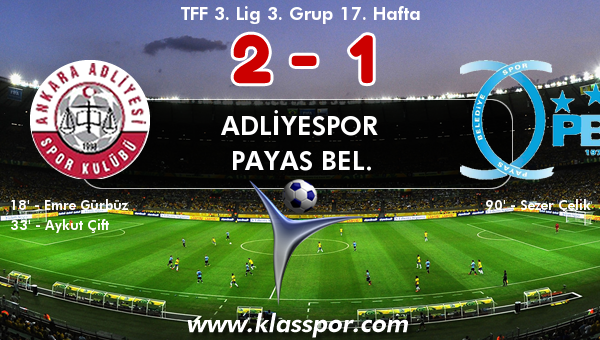 Adliyespor 2 - Payas Bel. 1