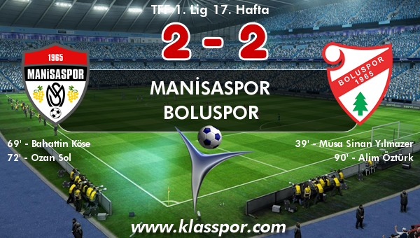 Manisaspor 2 - Boluspor 2