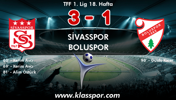 Sivasspor 3 - Boluspor 1