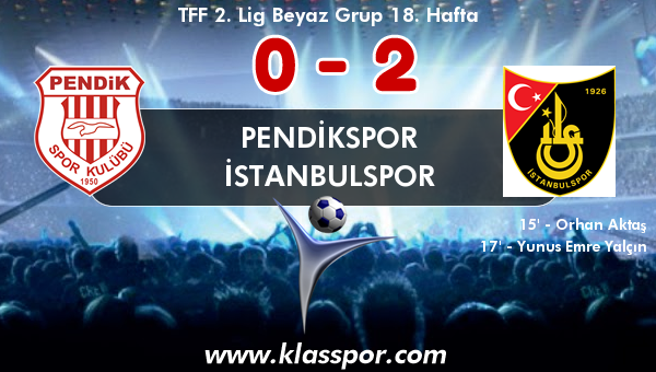 Pendikspor 0 - İstanbulspor 2