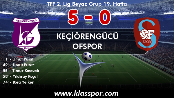 Keçiörengücü 5 - Ofspor 0