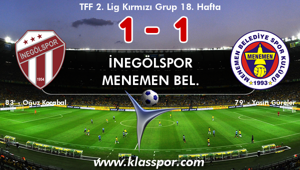 İnegölspor 1 - Menemen Bel. 1