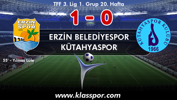 Erzin Belediyespor 1 - Kütahyaspor 0