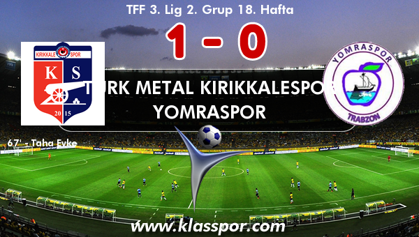 Türk Metal Kırıkkalespor 1 - Yomraspor 0