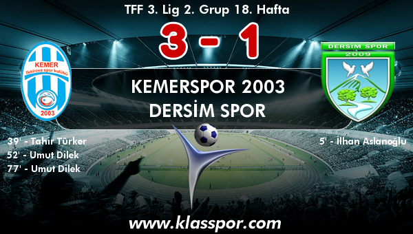 Kemerspor 2003 3 - Dersim Spor 1