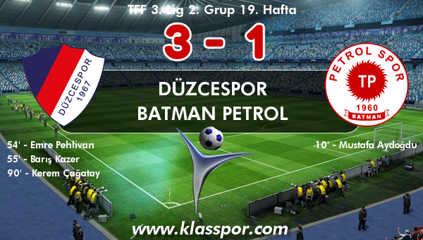 Düzcespor 3 - Batman Petrol 1