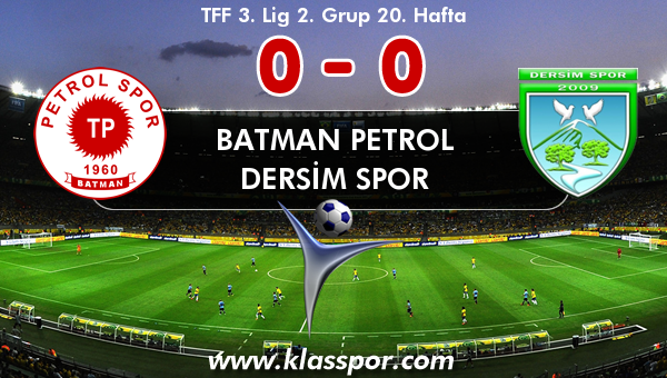 Batman Petrol 0 - Dersim Spor 0