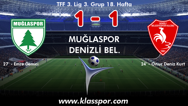 Muğlaspor 1 - Denizli Bel. 1