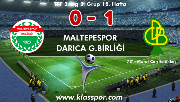 Maltepespor 0 - Darıca G.Birliği 1