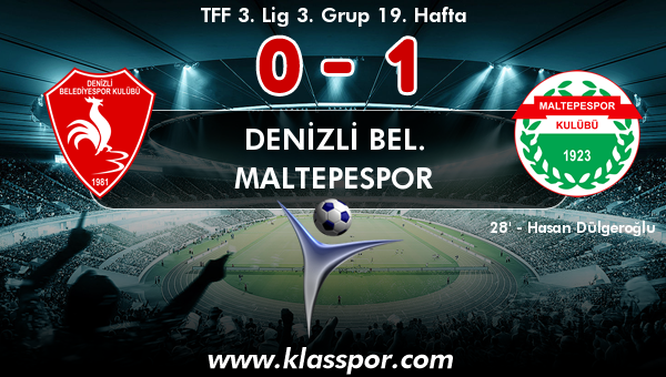 Denizli Bel. 0 - Maltepespor 1