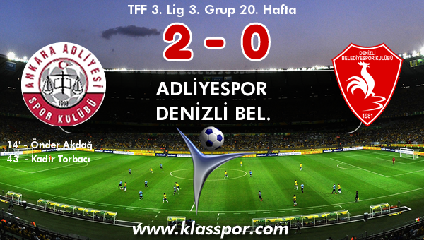 Adliyespor 2 - Denizli Bel. 0