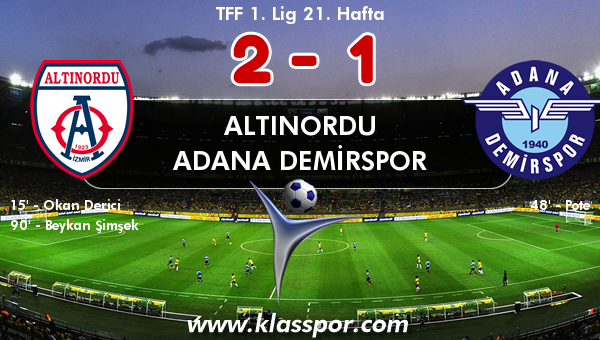 Altınordu 2 - Adana Demirspor 1