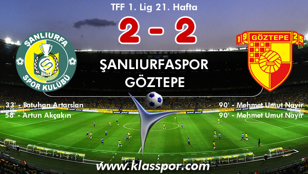 Şanlıurfaspor 2 - Göztepe 2