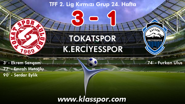 Tokatspor 3 - K.Erciyesspor 1