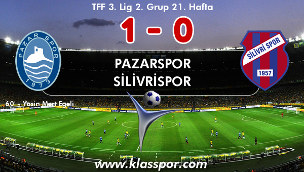 Pazarspor 1 - Silivrispor 0