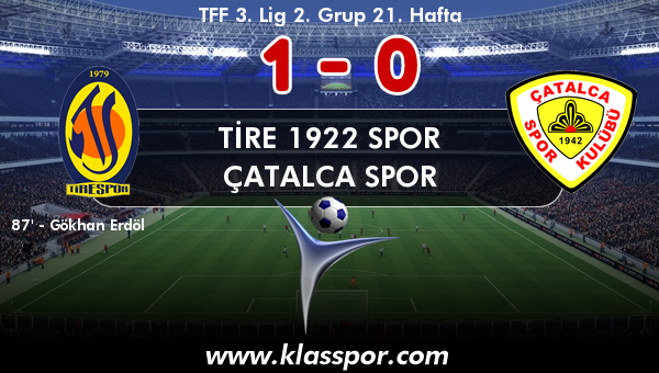 Tire 1922 Spor 1 - Çatalca Spor 0