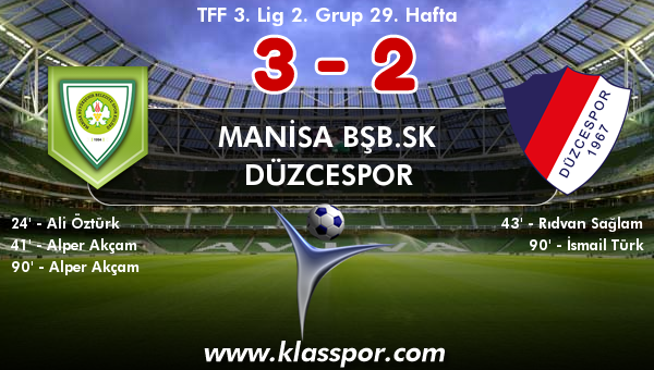 Manisa BŞB.SK 3 - Düzcespor 2