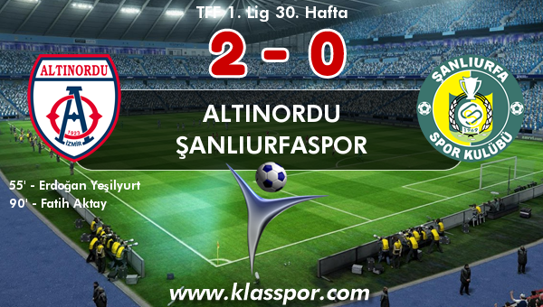 Altınordu 2 - Şanlıurfaspor 0