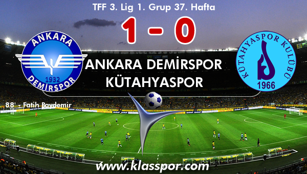 Ankara Demirspor 1 - Kütahyaspor 0