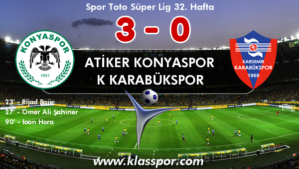 Atiker Konyaspor 3 - K Karabükspor 0