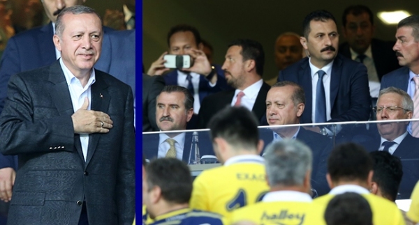 Cumhurbaşkanı, Fenerbahçe maçını izledi