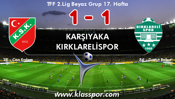 Karşıyaka 1 - Kırklarelispor 1