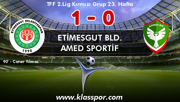 Etimesgut Bld. 1 - Amed Sportif 0