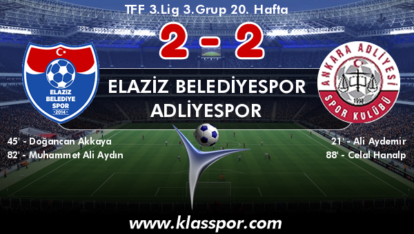 Elaziz Belediyespor 2 - Adliyespor 2