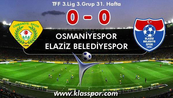 Osmaniyespor 0 - Elaziz Belediyespor 0