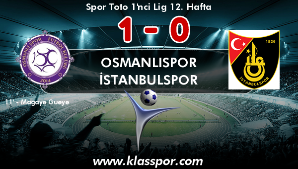 Osmanlıspor 1 - İstanbulspor 0