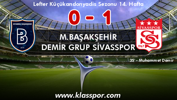 M.Başakşehir 0 - Demir Grup Sivasspor 1