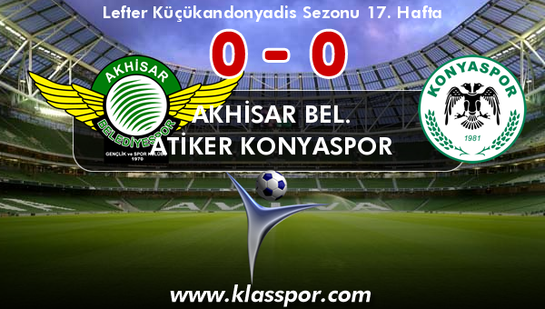 Akhisar Bel. 0 - Atiker Konyaspor 0