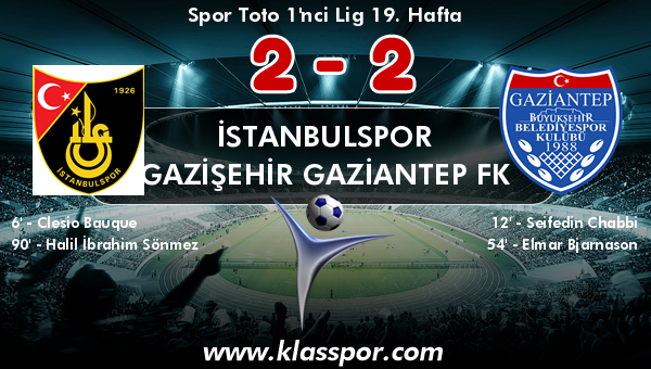 İstanbulspor 2 - Gazişehir Gaziantep FK 2