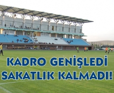 Kadro genişledi sakatlık kalmadı